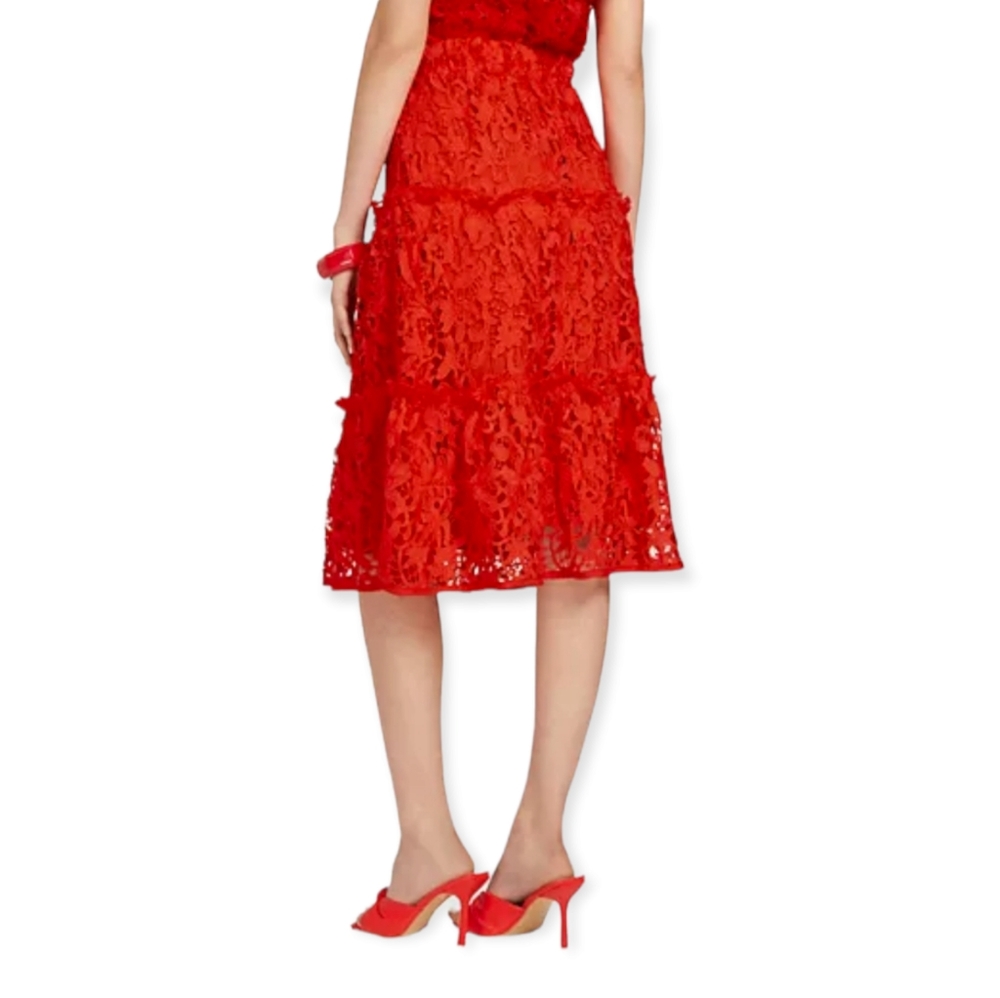 New York & Company Tiered Lace Midi Skirt NWT size XXL - Picture 2 of 8
